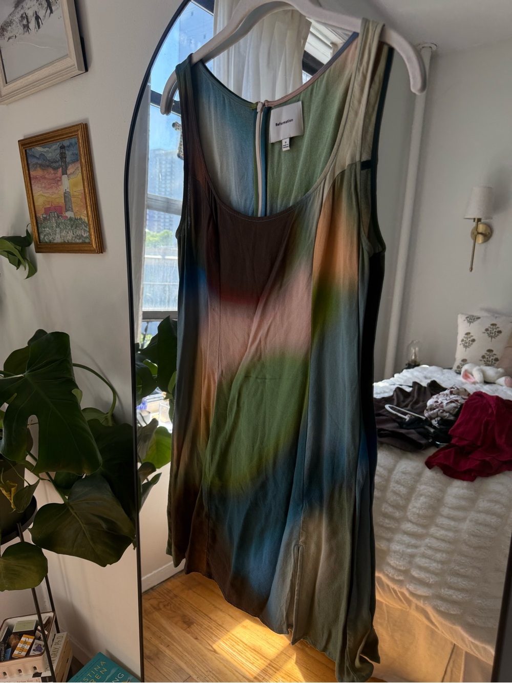 Reformation multicolor dress with little slit